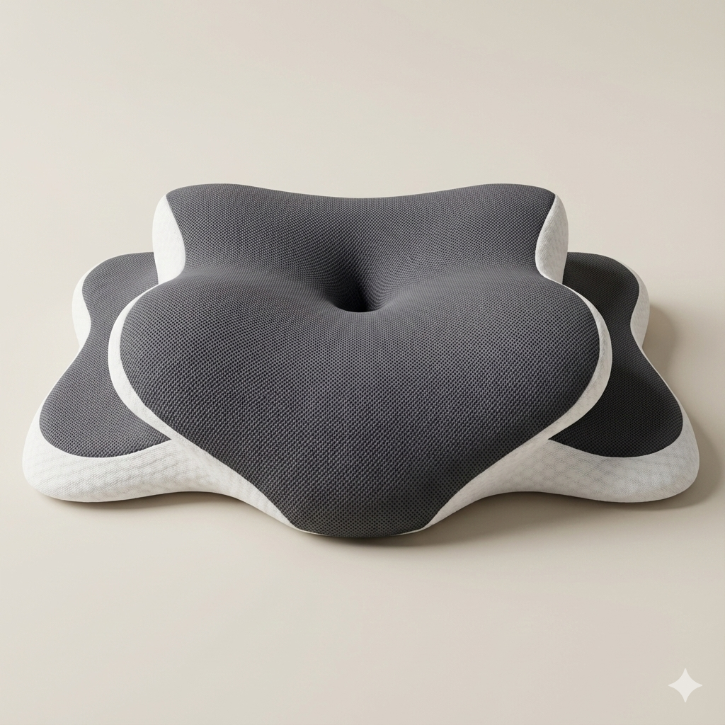 Cuscino cervicale ergonomico in memory foam – vista frontale