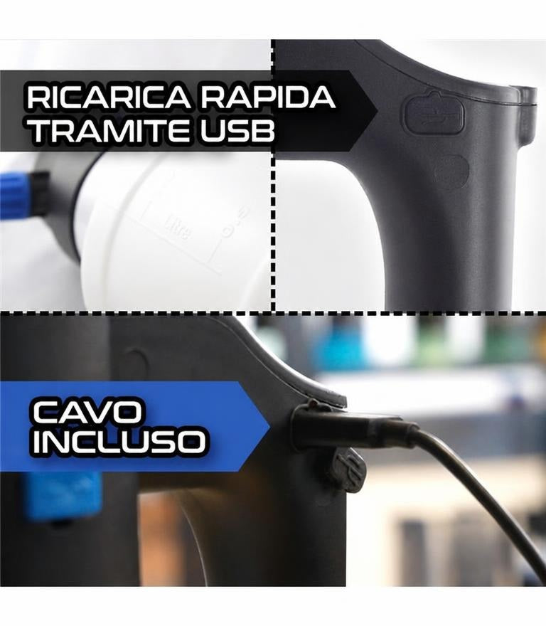Ricarica rapida via USB, cavo incluso