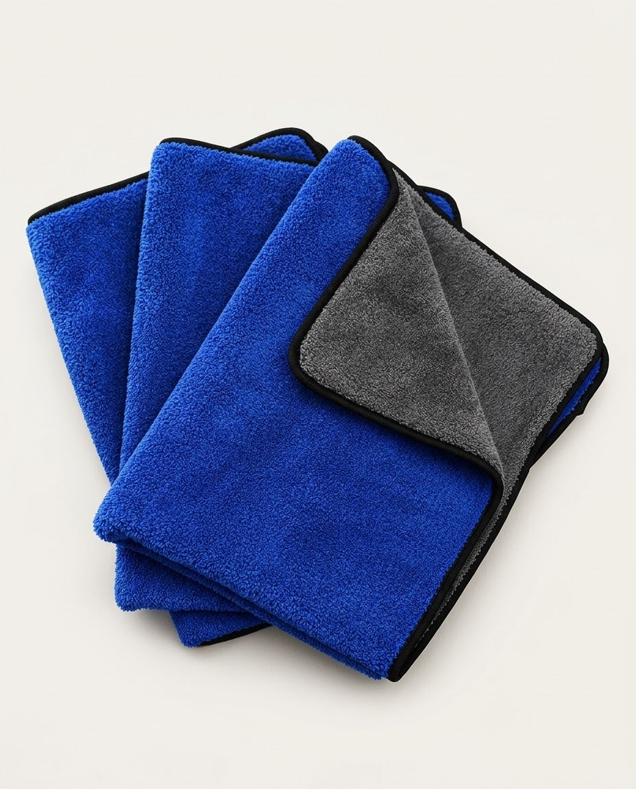 Panni in microfibra 800 GSM, blu e grigio