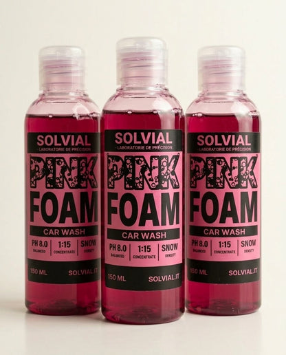 Tre flaconi PINK FOAM