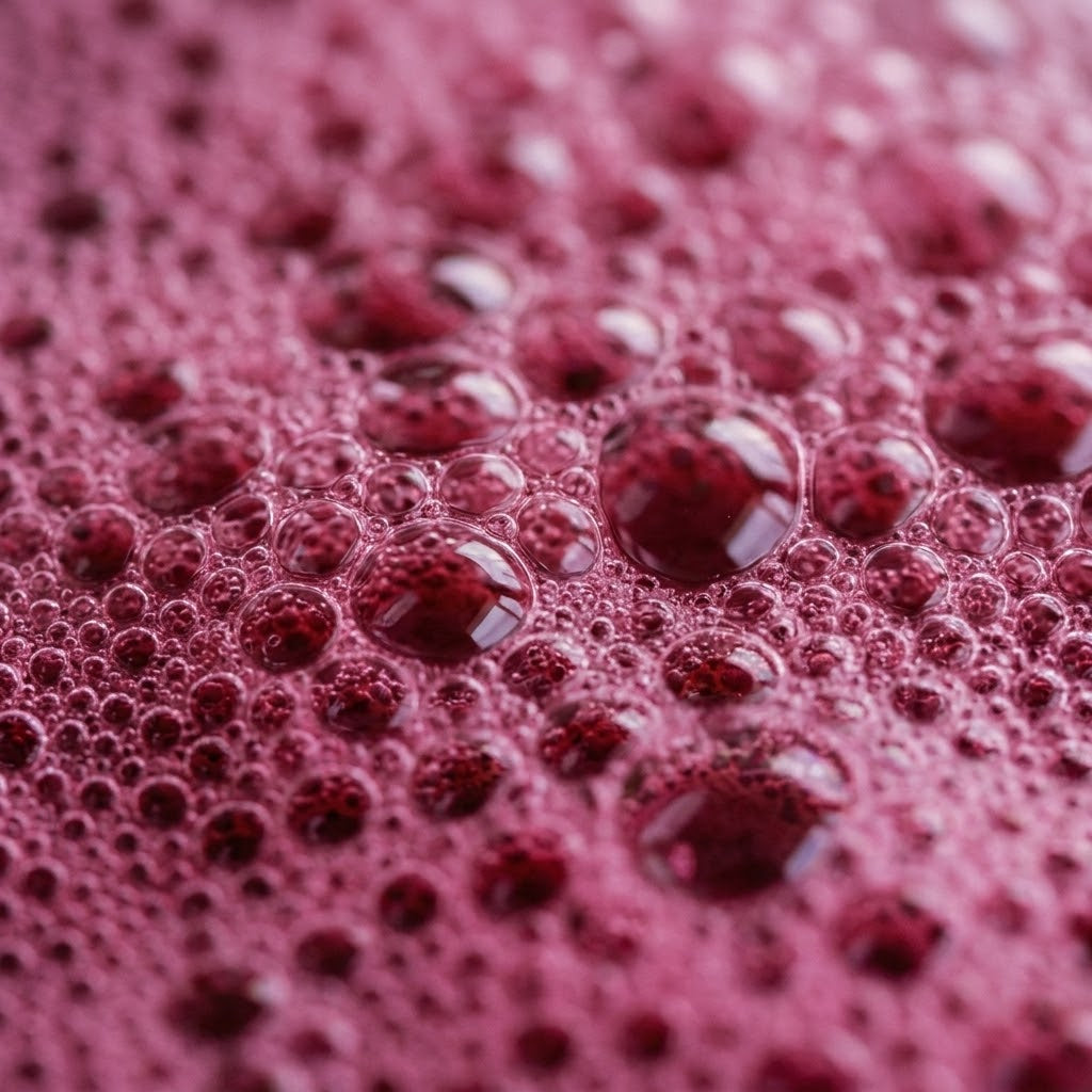 Dettaglio della schiuma attiva rosa
