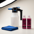Kit Schiuma Rosa Elettrico SOLVIAL: spruzzatore, due flaconi PINK FOAM e panno in microfibra